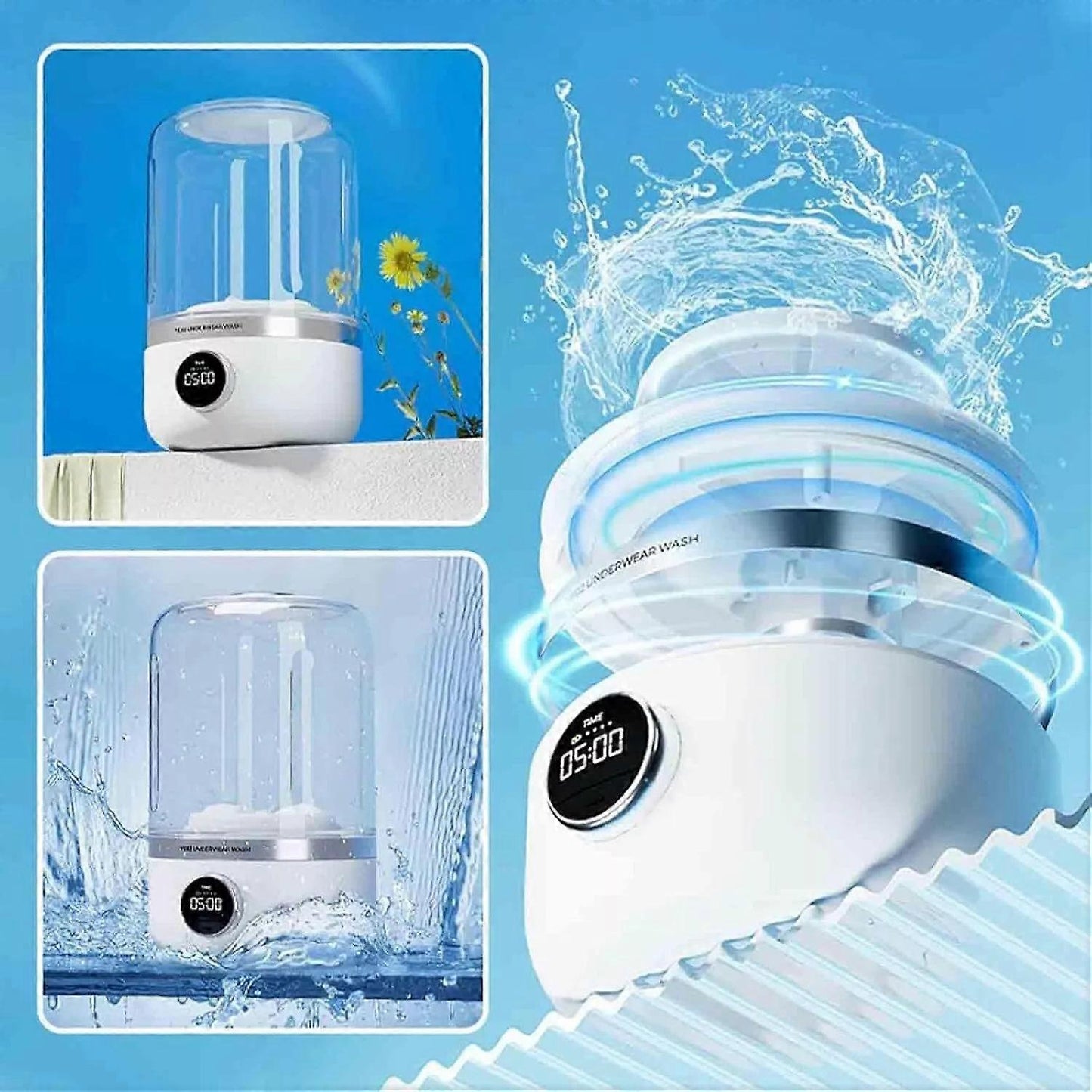 Portable Washing Machine (1.5L) - Digital Display