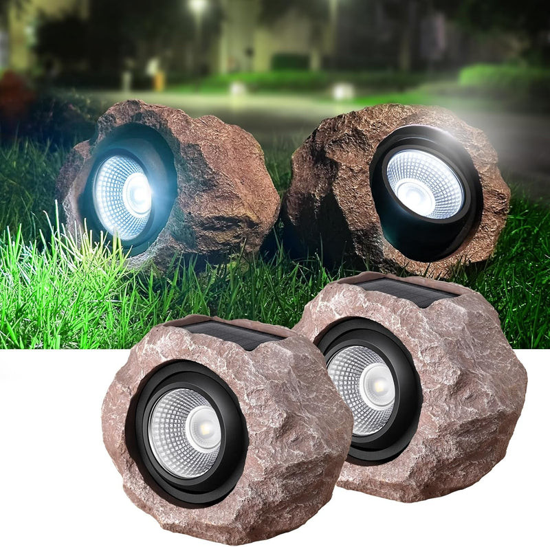 Solar LED Rock Garden Light (Waterproof)
