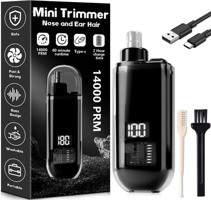 Electric Compact Ear & Nose Hair Trimmer | Digital Display