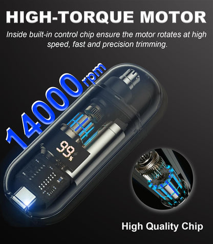 Electric Compact Ear & Nose Hair Trimmer | Digital Display
