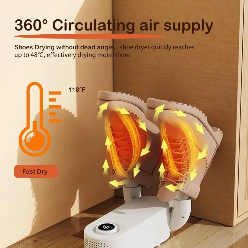 Electric Shoe Dryer With Digital Display