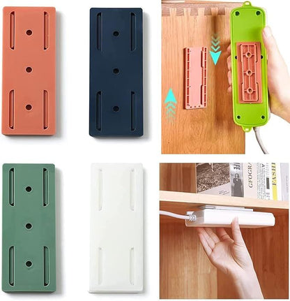 Adhesive Power Strip Socket Holder