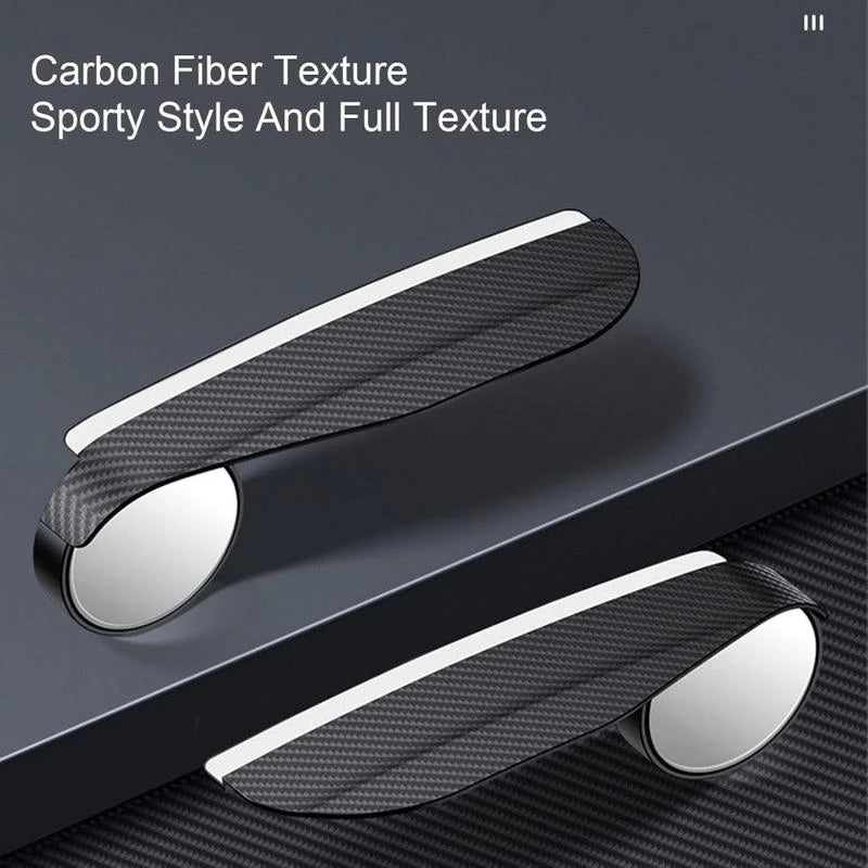 360° Blind Spot Mirror Rain Guard - Carbon Fiber