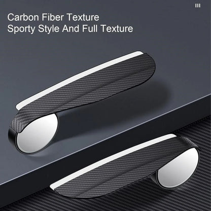 360° Blind Spot Mirror Rain Guard - Carbon Fiber