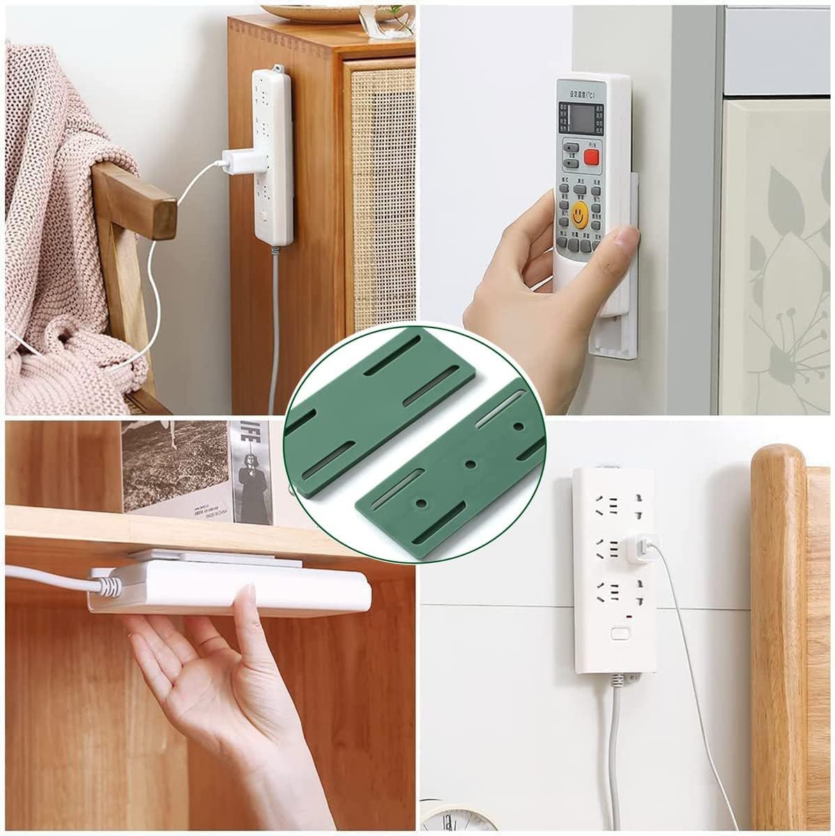 Adhesive Power Strip Socket Holder