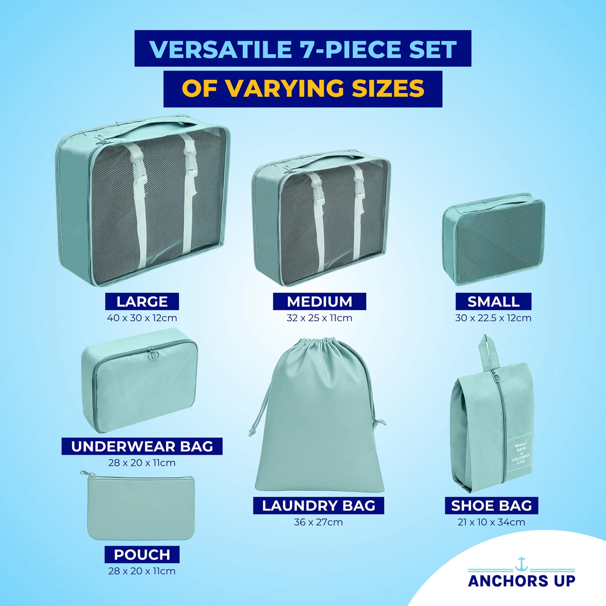 7-Piece Travel Organizer Packing Cube