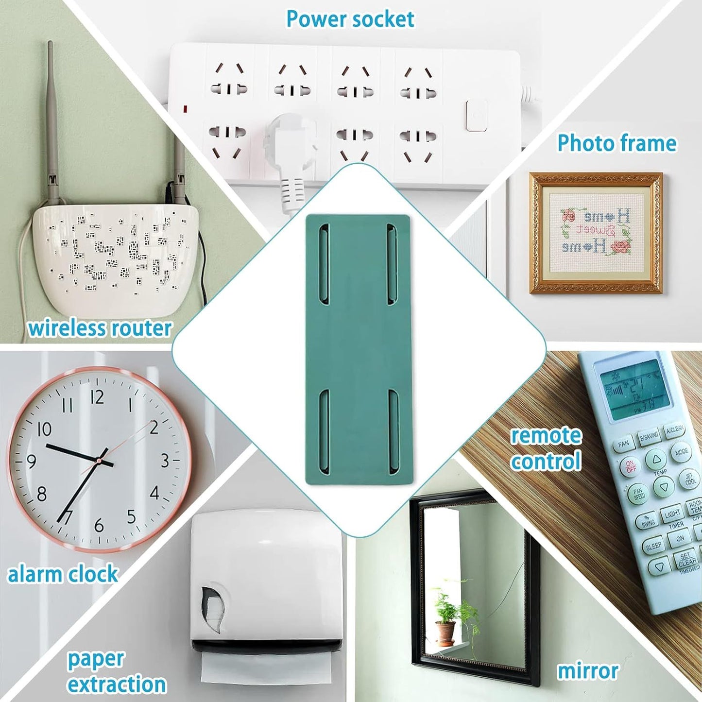 Adhesive Power Strip Socket Holder