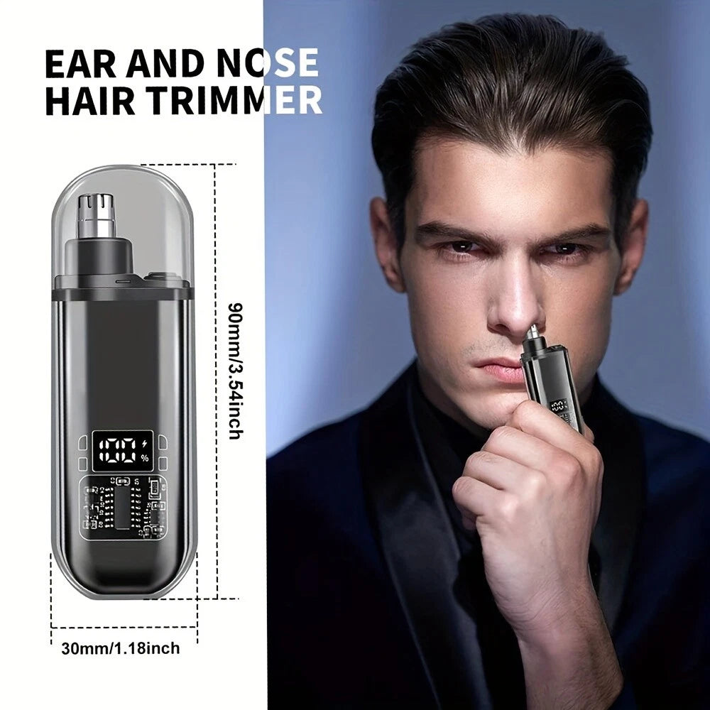 Electric Compact Ear & Nose Hair Trimmer | Digital Display