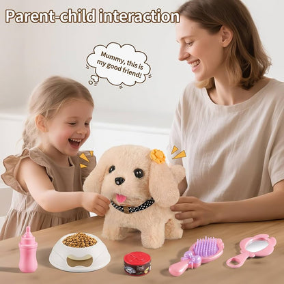 PupTales™ Electronic Plush Puppy Interactive Toys | Walks, Barks, Shake Tail