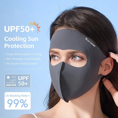 UPF 50+ Sun Protection Ice Silk Face Mask | Unisex