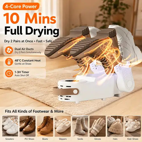 Electric Shoe Dryer With Digital Display
