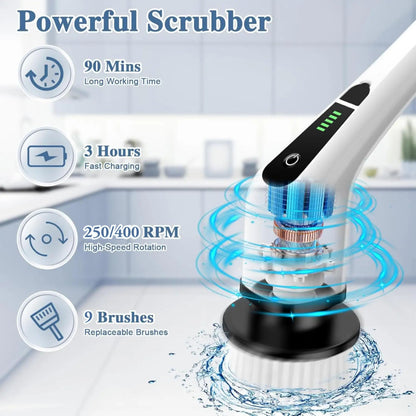 CleanPro™ - 9 in 1 Cordless Home Electric Cleaning Brush