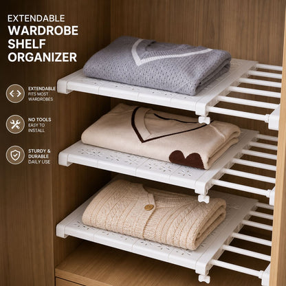Extendable Wardrobe Shelf Organizer
