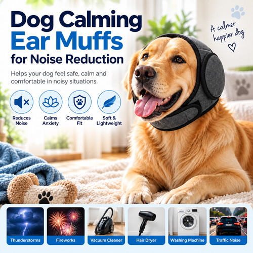 Dog Calming Ear Muffs for Noise Reduction