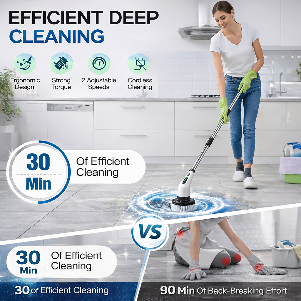 CleanPro™ - 9 in 1 Cordless Home Electric Cleaning Brush