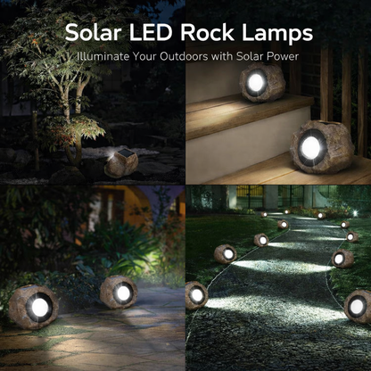 Solar LED Rock Garden Light (Waterproof)