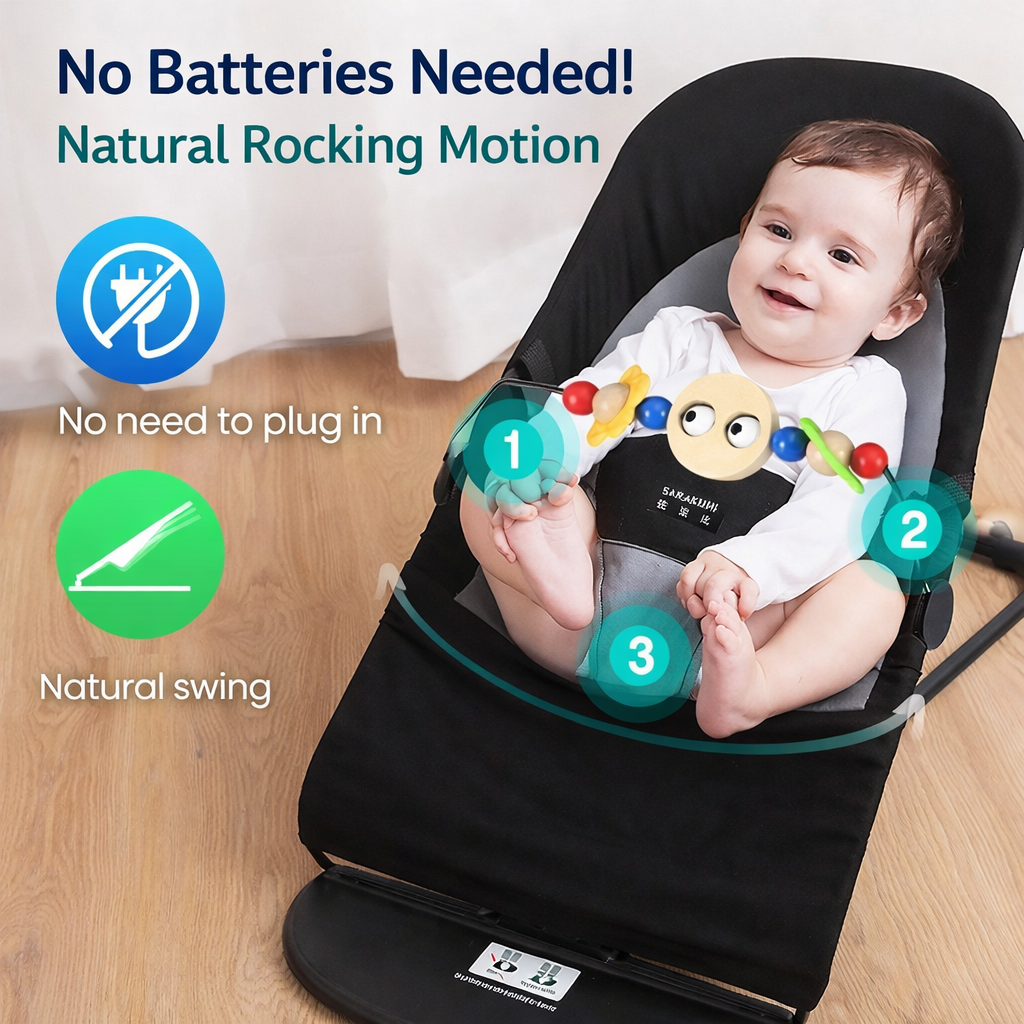 RockNest™ Infant Baby Bouncer Rocking Chair with Music