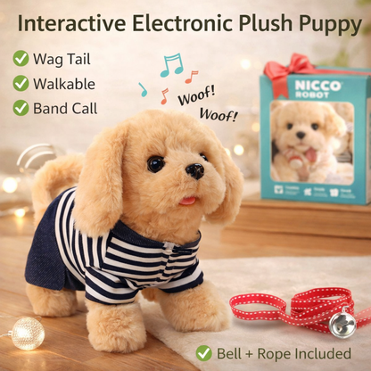 PupTales™ Electronic Plush Puppy Interactive Toys | Walks, Barks, Shake Tail