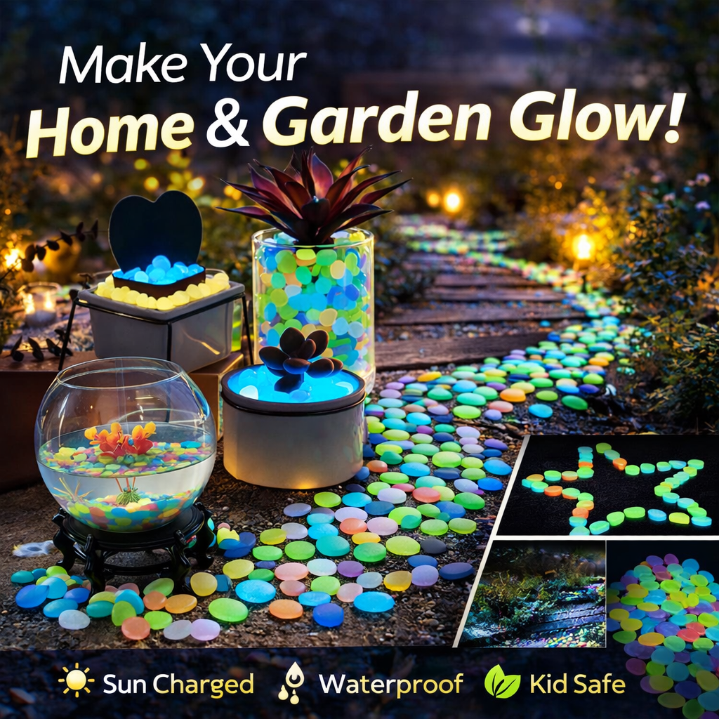 Glow-in-the-Dark Garden & Décor Pebbles