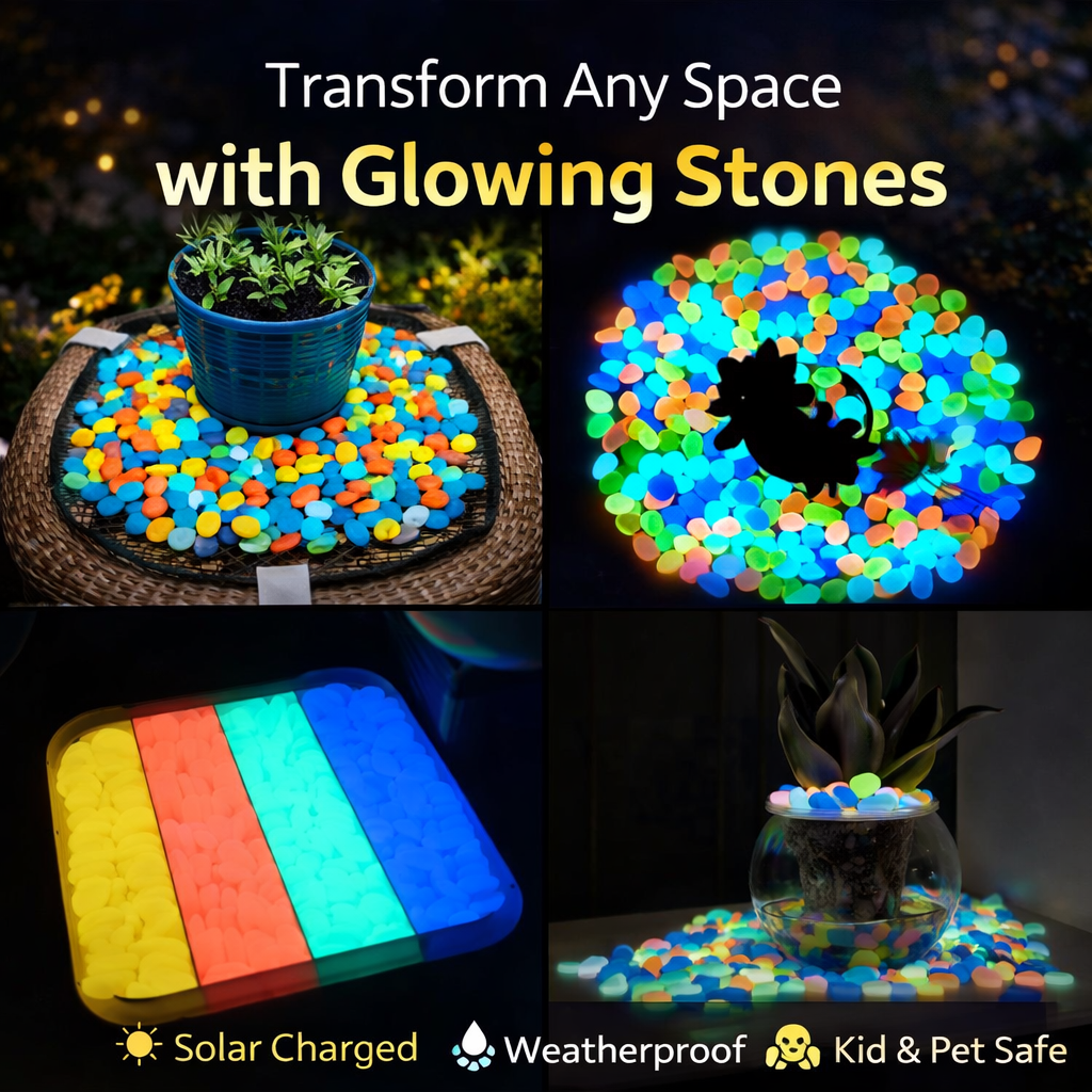 Glow-in-the-Dark Garden & Décor Pebbles