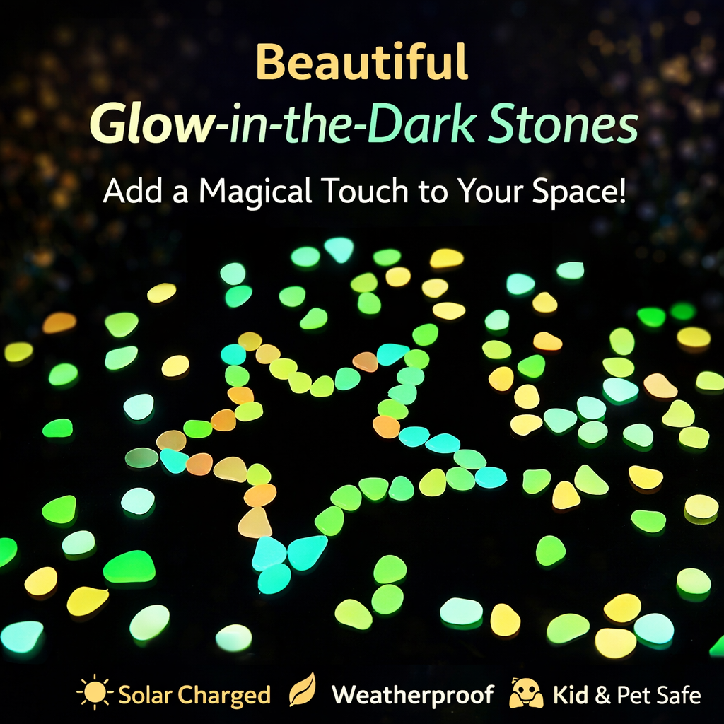 Glow-in-the-Dark Garden & Décor Pebbles
