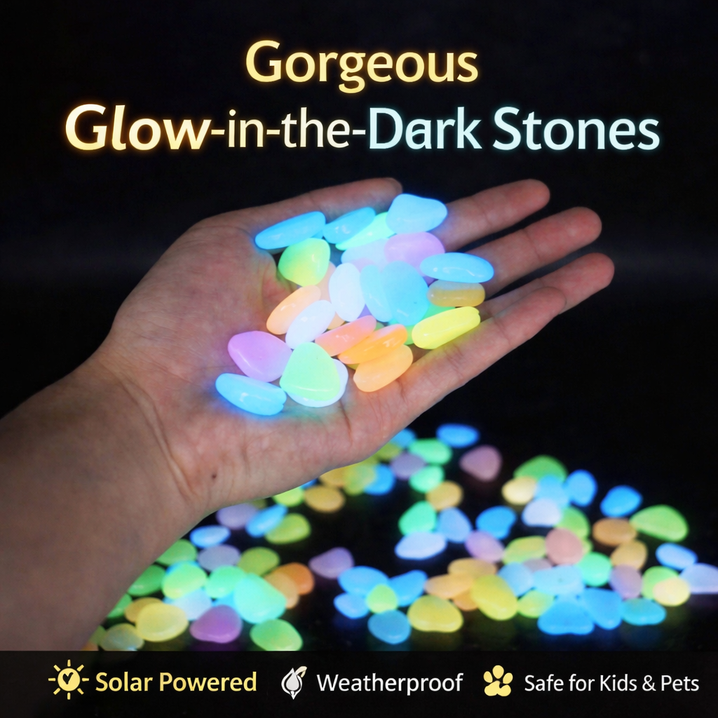 Glow-in-the-Dark Garden & Décor Pebbles