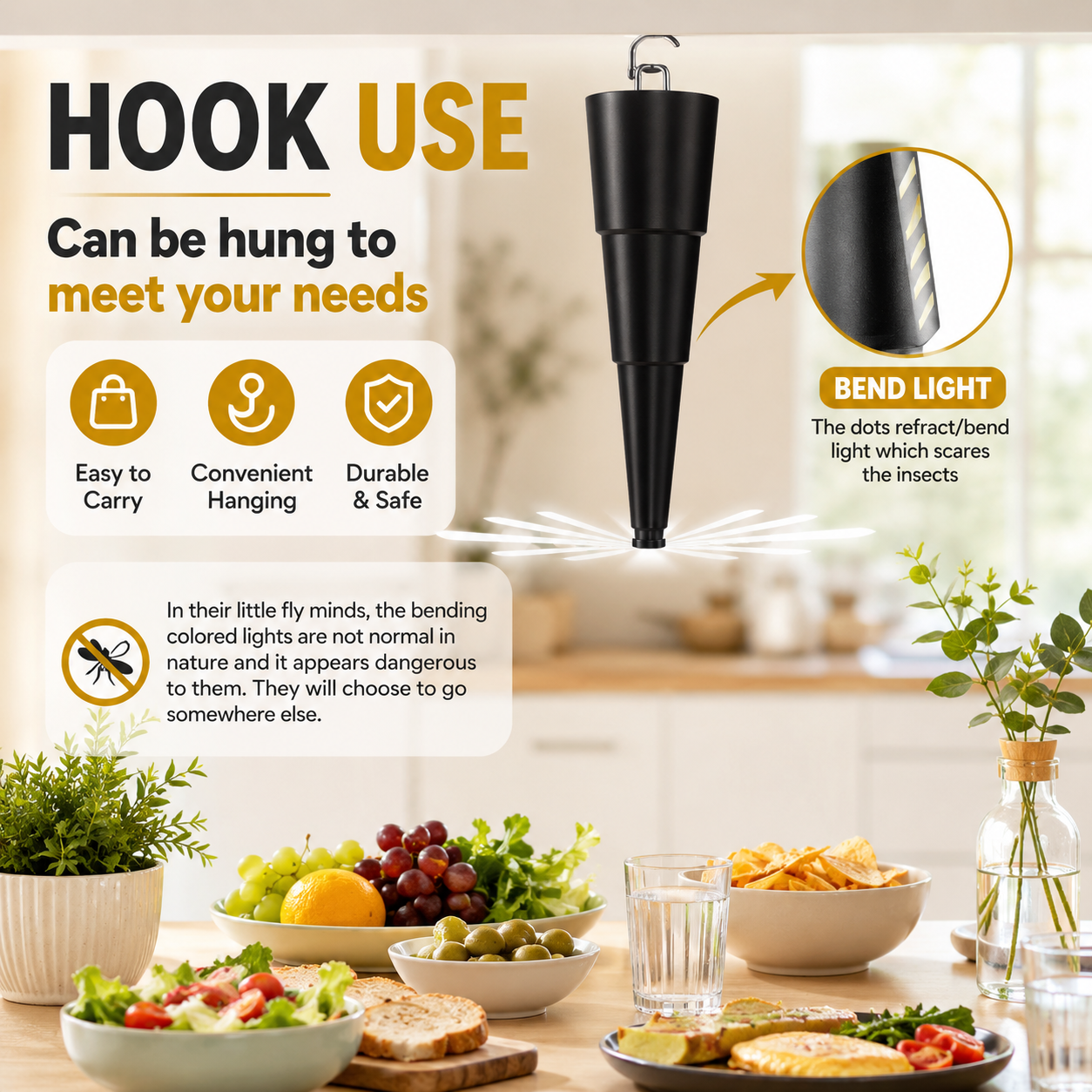 Fly Repellent Fan for Food & Outdoor Dining