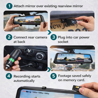 4K Smart Mirror Dash Cam Pro
