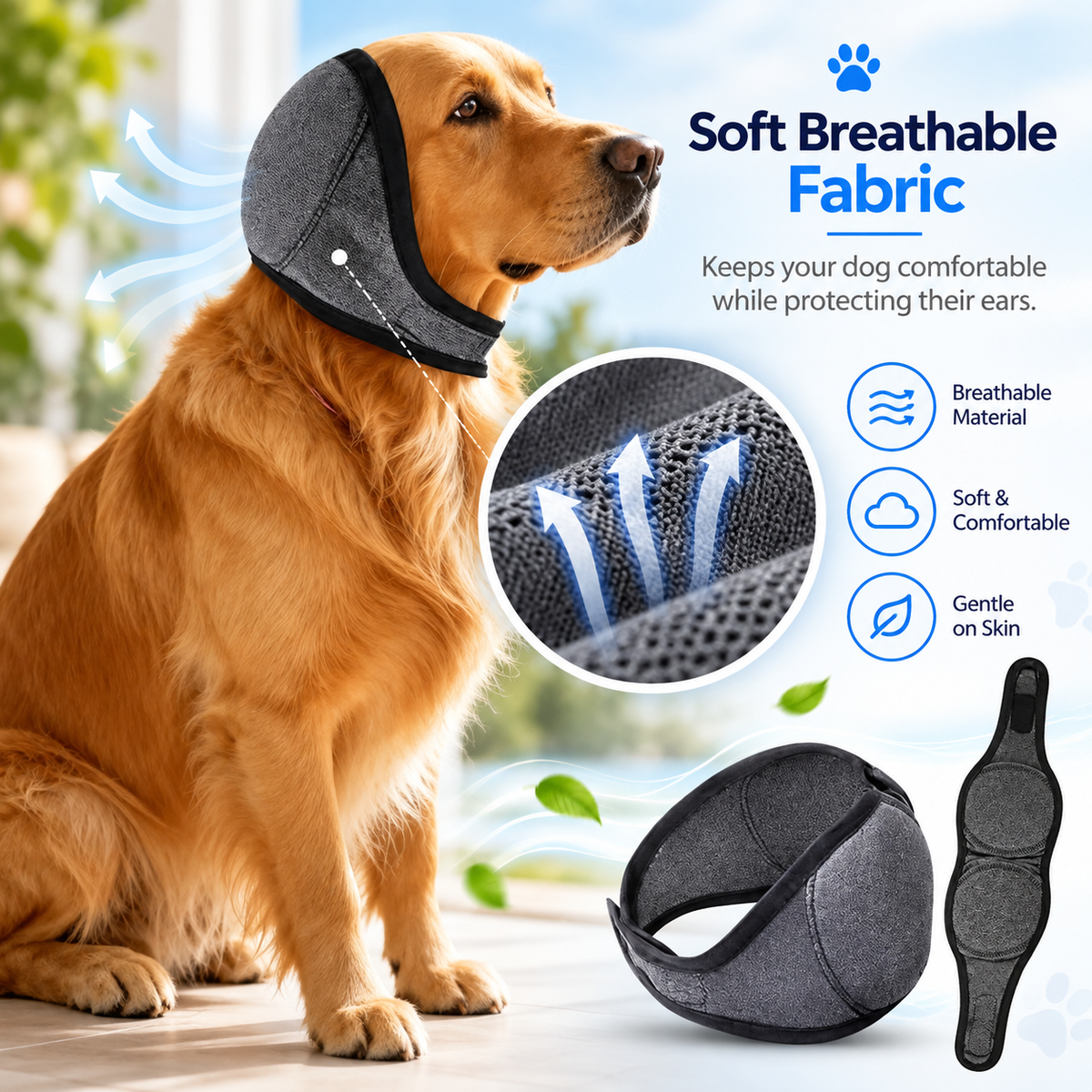 Dog Calming Ear Muffs for Noise Reduction