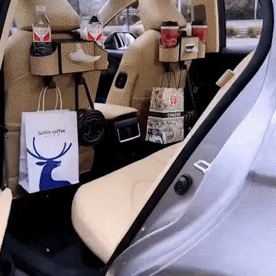 Car Backseat Organizer with Tissue & Cup Holder