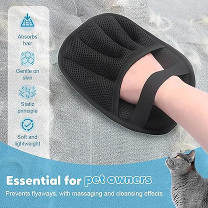 2-in-1 Pet Grooming & Hair Removal Gloves