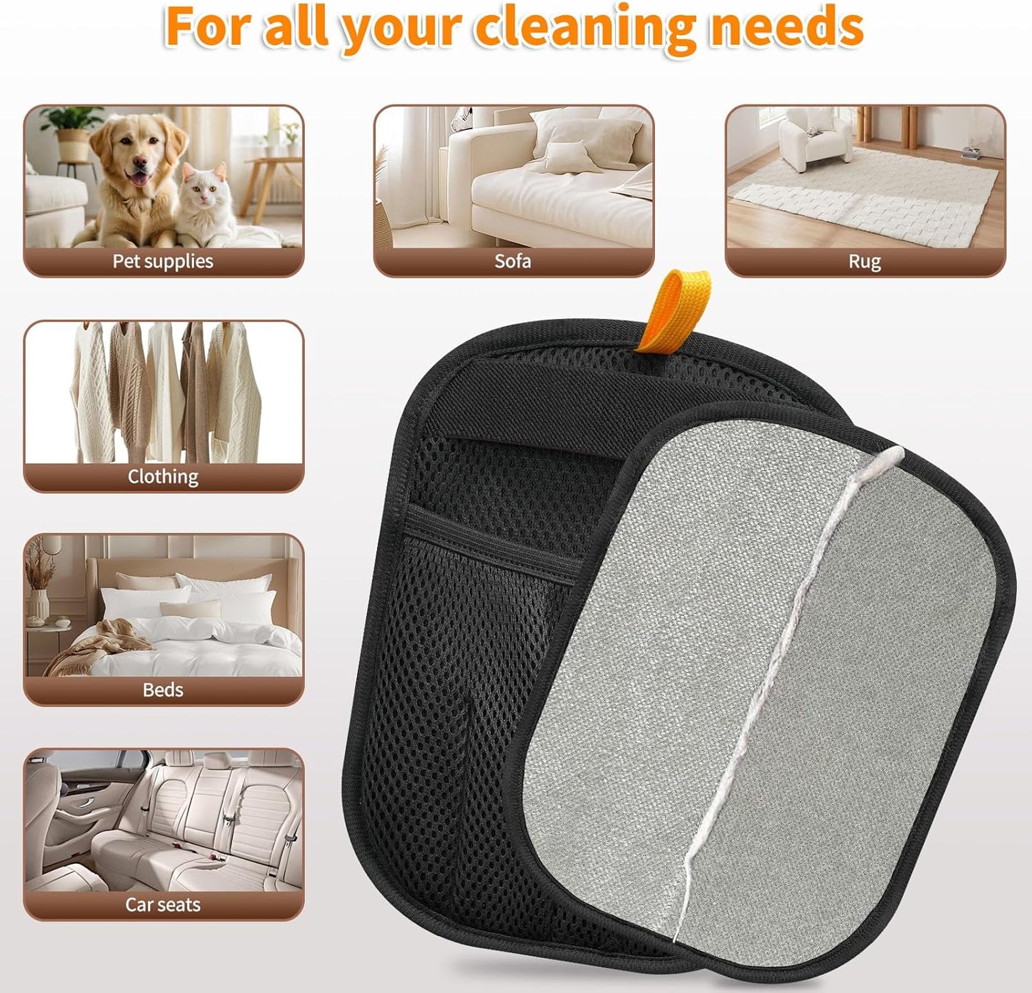 2-in-1 Pet Grooming & Hair Removal Gloves