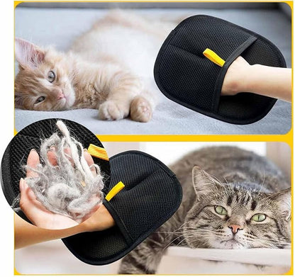 2-in-1 Pet Grooming & Hair Removal Gloves