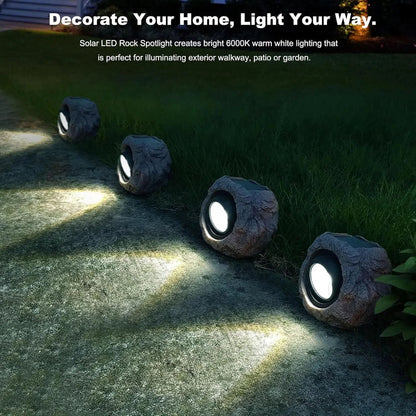 Solar LED Rock Garden Light (Waterproof)