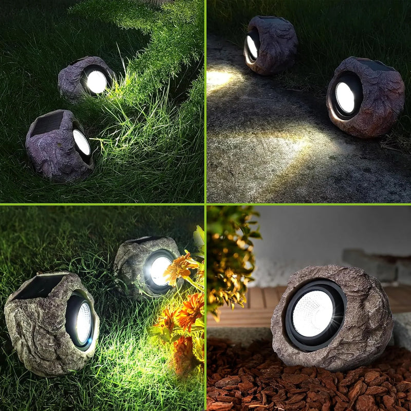 Solar LED Rock Garden Light (Waterproof)