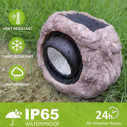 Solar LED Rock Garden Light (Waterproof)