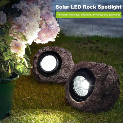 Solar LED Rock Garden Light (Waterproof)