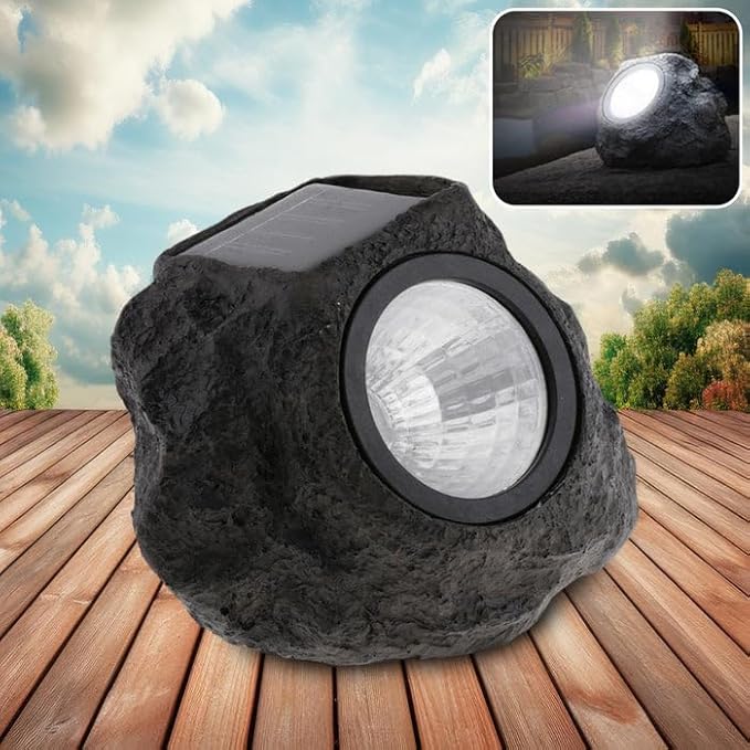 Solar LED Rock Garden Light (Waterproof)