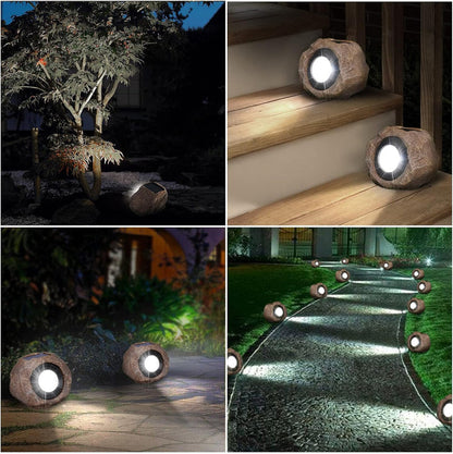 Solar LED Rock Garden Light (Waterproof)