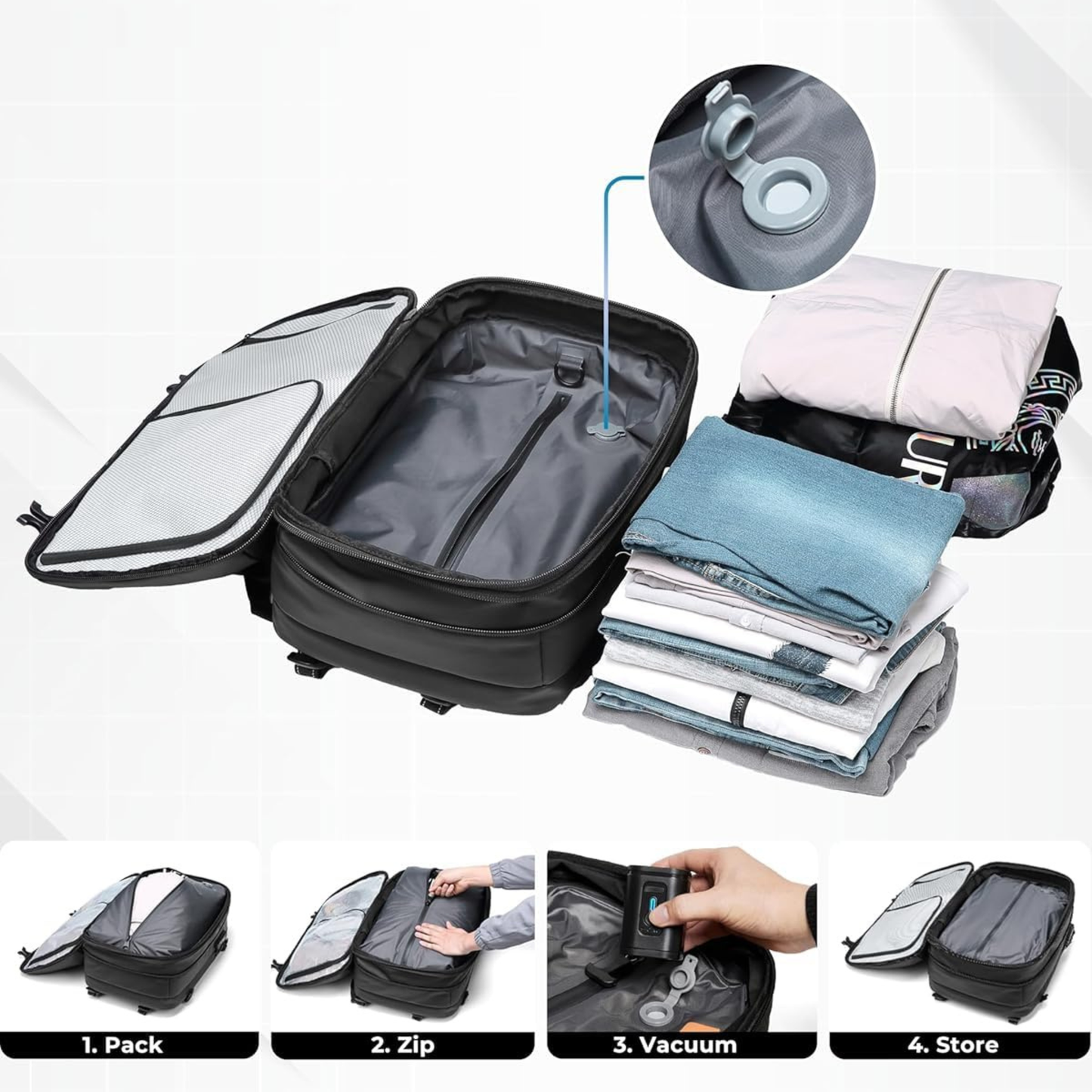 Vacuum Seal Waterproof Travel Duffle Bag With Pump