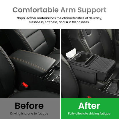 5-in-1 Car Armrest Console Cushion with Cup Holder