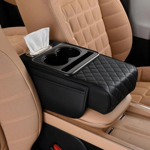 5-in-1 Car Armrest Console Cushion with Cup Holder