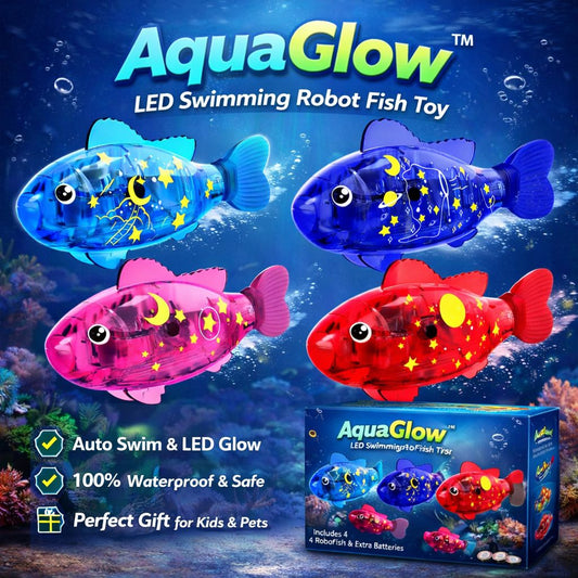 AquaGlow™ LED Swimming Robot Fish Toy
