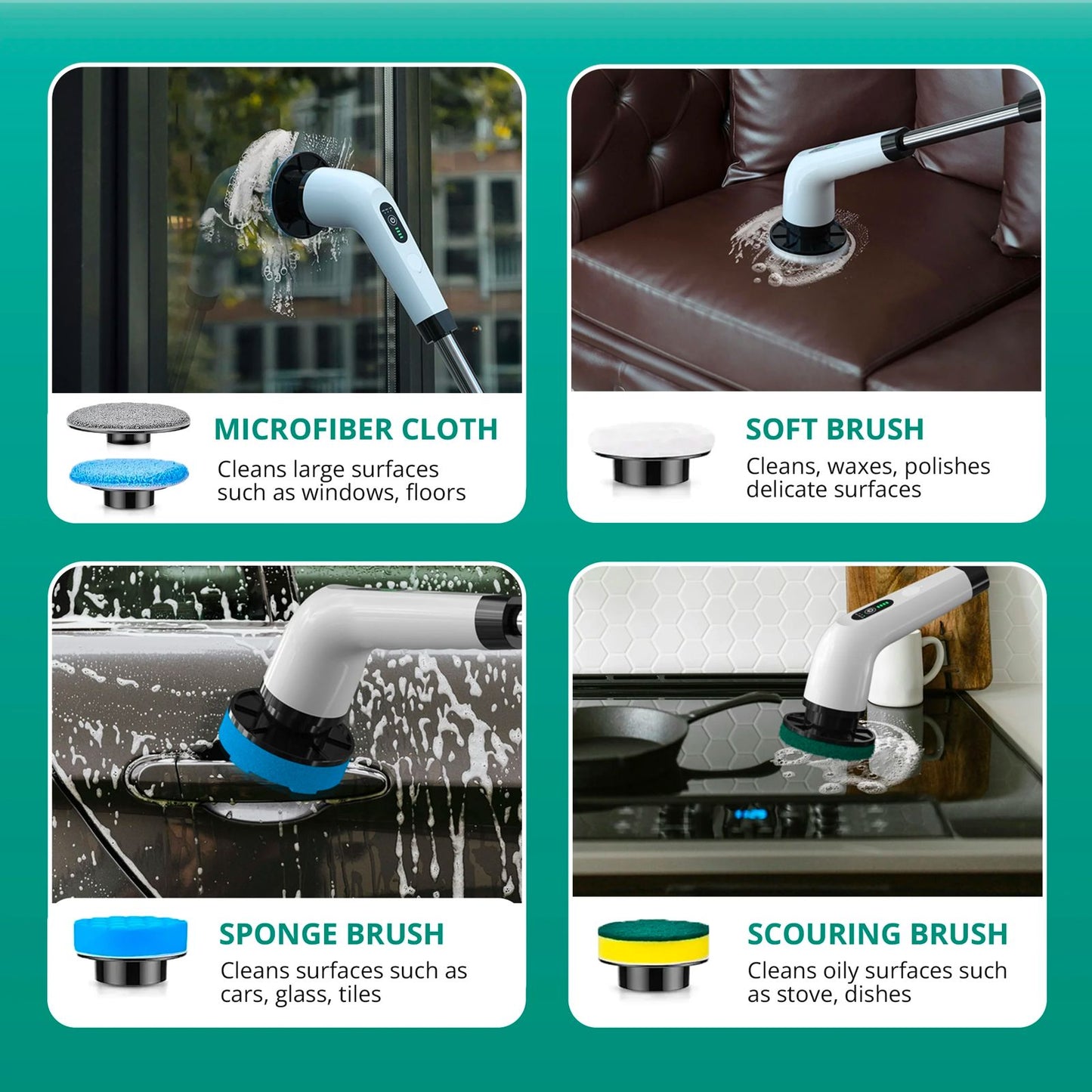 CleanPro™ - 9 in 1 Cordless Home Electric Cleaning Brush