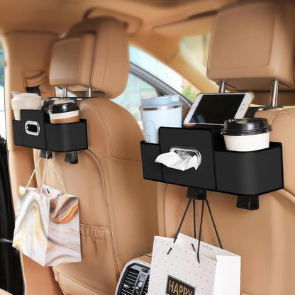 Car Backseat Organizer with Tissue & Cup Holder