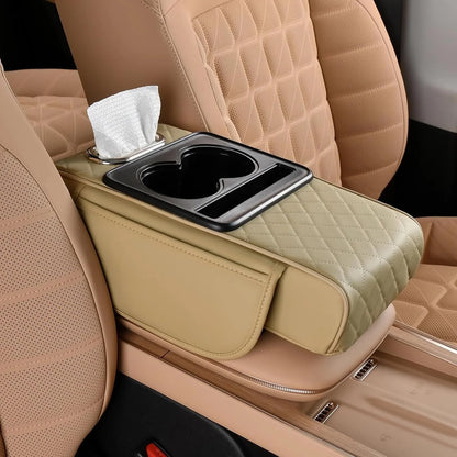 5-in-1 Car Armrest Console Cushion with Cup Holder
