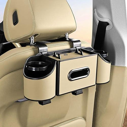 Car Backseat Organizer with Tissue & Cup Holder