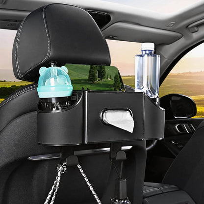 Car Backseat Organizer with Tissue & Cup Holder