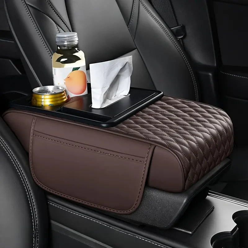 5-in-1 Car Armrest Console Cushion with Cup Holder