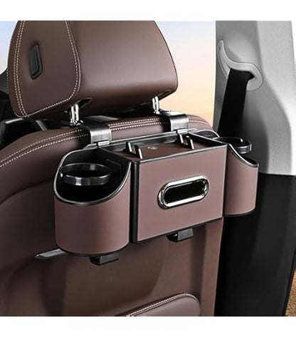Car Backseat Organizer with Tissue & Cup Holder